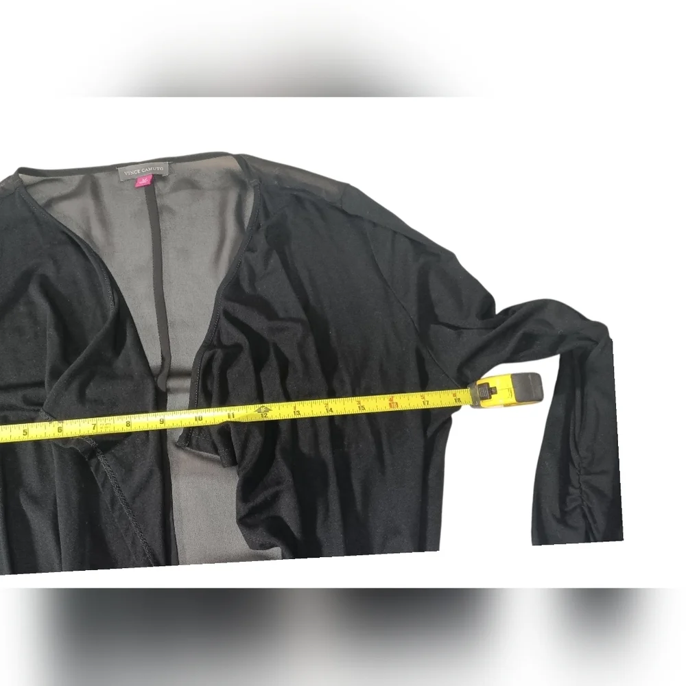 Vince Camuto Black Waterfall Cardigan Sweater - Picture 6 of 8